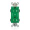 Leviton PlugsandReceptacles, 20A, 125VAC, Grn, Nylon MT163-2GN - alternate 1
