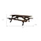 Homeroots 94" Dark Brown Solid Wood Outdoor Picnic Table 525002 - alternate 4