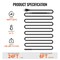 Vevor Self-Regulating Pipe Heating Cable 24FT 5W/FT Heat Tape for Pipes Roof ETR series (5W/FT) - alternate 2