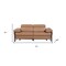 Homeroots 77in Chestnut and Black Italian Leather Power Reclining Loveseat 720499 - alternate 5