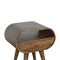 Homeroots 21" Light Brown Solid Wood Round One Drawer Nightstand 651589 - alternate 12