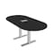 Skutchi Designs 6 Person Conference Table With Power Unit | 6' Racetrack Table | Harmony Series HAR-RAC-36X72-T-U999ST19-ESIL - alternate 1