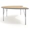 Flash Furniture Commercial Adjustable Height Kidney Activity Table with Short Legs in LT NAT XU-A4896-KIDNY-LTNAT-T-P-GG - alternate 6