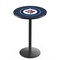 Holland Bar Stool Co 36" Blk Wrinkle Winnipeg Jets Pub Table, 36" dia. Top L214B3636WinJet - alternate 1