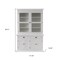 Homeroots 57in White Solid Wood Frame Dining Hutch With Twelve Shelves And Two Drawers 397834 - alternate 4