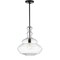 Jonathan Y Bettina 13.37" Glass/Metal LED Pendant, Oil Rubbed Bronze/Clear JYL6402B - alternate 1