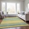 Homeroots 9' X 12' Yellow Denim Blue And Sky Blue Striped Washable Indoor Outdoor Area Rug 614861 - alternate 5