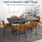 Leisuremod Servos Dining Side Chair, Upholstered Faux Leather Seat and Powder Coated Iron Frame, Dark Brown SCBL-22DBR - alternate 4