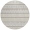 Homeroots 8' Ivory Beige And Taupe Round Quatrefoil Washable Indoor Outdoor Area Rug 583230 - alternate 5