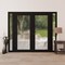Vdomdoors Front Exterior Prehung Metal-Plastic Double Doors Frosted Glass / MANUX 8102 Matte Black / Office C MANUX8102DEXD-BLK-W14+72+14xH80-LH-I - alternate 3