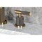 Kingston Brass Widespread Bathroom Faucet with Knurled Handle and Brass Pop-Up, Antique Brass FSC895KNLAB - alternate 4
