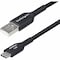 Startech.Com 1FT (30CM) USB-A TO USB-C CHARGING CABLE, CHARGE & SYNC, 3A, USB 2.0, TPE JACKET USB2AC1FTBK - alternate 1