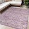 Homeroots 5' X 8' Lavender and Ivory Floral Washable Non Skid Indoor Outdoor Area Rug 564342 - alternate 6
