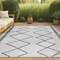 Jonathan Y Derya Tribal Diamond Trellis Ivory/Black 3 ft. x 5 ft. Indoor/Outdoor Area Rug SMB129D-3 - alternate 1