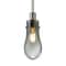 Besa Lighting Wish Stem Pendant, Smoke/Clear, Satin Nickel Finish, 1x40W Incandescent 1TT-WISHSM-SN - alternate 1