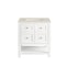 James Martin Vanities Breckenridge 30" Single Vanity, Bright White, w/ 3 CM Siberian Silestone Top 330-V30-BW-3SFR - alternate 3