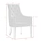 Homeroots Set of Two Tufted Light Gray And Clear Upholstered Linen Dining Arm Chairs 543548 - alternate 5