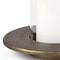 Homeroots Set of Two Gold Distressed Geometric Metal Tabletop Hurricane Candle Holders, 2PK 608530 - alternate 3
