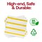 Smarty Had A Party White with Gold Stripes Paper BeverageCocktail Napkins 600 Napkins, 600PK 3295-CASE - alternate 4