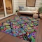 Homeroots 3' X 5' Black Yellow And Green Geometric Washable Indoor Outdoor Area Rug 609124 - alternate 3