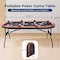 Serenelife 8 Player Foldable Poker Table, 71 inch Portable Casino Table for Texas Holdem w/Cushioned Rail & Cup SLPT760 - alternate 3