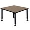 Regency Square Kee Height Adjustable Mobile Classroom Activity Table, 30 in W, 30 in L, Noble Oak TB3030NOAPCBK - alternate 3