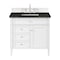 James Martin Vanities Brittany 36" Single Vanity in Bright White, w/ 3 CM Phantome Eclos Top 655-V36-BW-3PHT - alternate 1