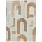 Homeroots 5' X 8' Ivory Khaki And Beige Geometric Washable Indoor Outdoor Area Rug 618101 - alternate 4