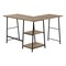 Homeroots 47" Taupe and Black L Shape Computer Desk 489989 - alternate 6
