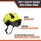 Malta Dynamics Safety Helmet w/Tinted Visor, Polyethylene, Ratchet, Yellow, Fits Hat Size One Size Fits Most HTY1102 - alternate 4