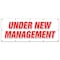 Signmission Under New Management, 48 Inch x 120 Inch, Banner B-120 Under New Management - alternate 1