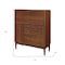 Homeroots 37" Brown Solid Manufactured Wood With Four Drawers 319172 - alternate 3
