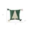 Homeroots 18" Green And Ivory Cotton Christmas Tree Throw Pillow with Tassels 719250 - alternate 2