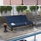 Leisuremod Chelsea 2-in-1 Convertible Sofa & Double Chaise, Aluminum, 660lb Capacity CLBL-82BU - alternate 4