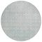 Homeroots 8' Aqua Round Damask Washable Indoor Outdoor Area Rug 607676 - alternate 5