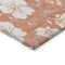 Homeroots 5' X 8' Coral Ivory And Gray Floral Washable Indoor Outdoor Area Rug 599875 - alternate 3