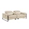 Homeroots 90in Cream and Black Italian Leather Power Reclining Loveseat With Storage 720561 - alternate 4