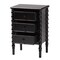 Baxton Studio Malinda Classic Black Wood 3-Drawer End Table with Spindle Legs 253-14067-ZORO - alternate 3