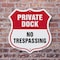 Signmission Private Dock Shield Sign No Trespassing, 6 inch X 6 inch, Plastic Sign, 2PK SHI-P-2PACK-6-434 - alternate 4
