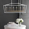 Jonathan Y Pagoda 49" 6-Light Classic Traditional Metal Linear Cage Lantern LED Pendant, White/Brass Gold JYL7439E - alternate 6