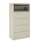 Hirsh 36 in W 5 Drawer Lateral File Cabinet, Putty, A4/Legal/Letter 17638 - alternate 7