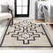 Jonathan Y Ashkii Minimalist Medallion Non-Slip Machine-Washable Ivory/Dark Gray 9 ft. x 12 ft. Area Rug WSH115A-9 - alternate 1