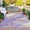Homeroots 8' X 10' Purple And Gold Abstract Washable Indoor Outdoor Area Rug 631888 - alternate 3
