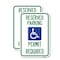 Signmission Reserved Parking Permit Required With Graphic, 12'' X 18'' 2 Signs, Heavy Gauge Aluminum, 2PK A-1218-2PACK-23059 - alternate 1