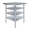 Amgood 30in D x 30in L Stainless Steel Table, Three Undershelves AMG WT-3030-3SH-Z - alternate 1