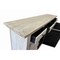 Homeroots 79in White Distressed Solid Wood Paneled Four Drawer Sideboard with Four Doors 634327 - alternate 3