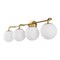 Jonathan Y Louis Parisian Globe 31 in. 4-Light Metal/Frosted Glass Modern Contemporary LED Vanity Light, Gold Pa JYL3558A - alternate 3