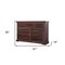 Homeroots 61" Brown Solid Wood Seven Drawer Double Dresser 524601 - alternate 6