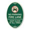 Signmission Fire Lane Keep Clear, 12 Inch X 18 Inch Architectural Oval, Heavy Gauge Aluminum A-OV-G-1218-23983 - alternate 1