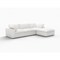 Homeroots 120" White Linen Blend Modular Sofa With Ottoman And Storage 714563 - alternate 3